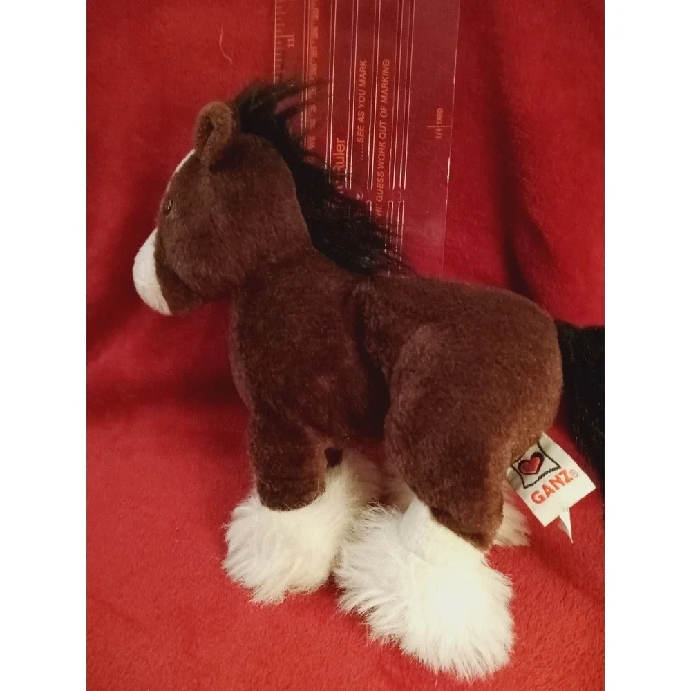 Ganz Webkinz Clydesdale Horse Stuffed Animal Plush Toy / NO CODE